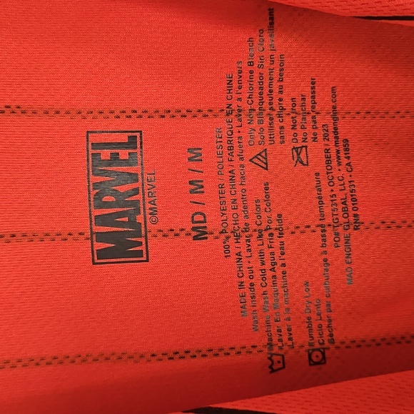 Marvel Spiderman Baseball Jersey Med. - Picture 3 of 5